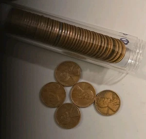 1944 (P) Lincoln Wheat Cent Roll 50 Circulated Pennies US Coins Philadelphia - Picture 1 of 2