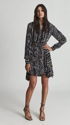 REISS LOLA Printed Flippy Dress Size 10 Brand New - Image 1 of 4