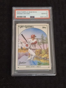 Topps Bob Ross Joy Of Baseball Shohei Ohtani 2023 PSA10 gema como nueva - Imagen 1 de 2