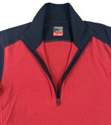 Suéter Icebreaker Para Hombres 260 Bodyfit Lana Merino 1/4 Cremallera Talla M Capa Base Foto 1 de 4