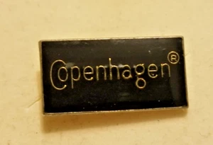 Vintage Copenhagen Snuff Lapel Pin Black and Gold - Picture 1 of 2