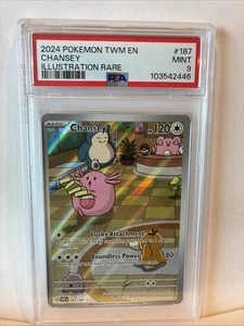 2024 Pokémon Twilight Masquerade Chansey Illustration Rare #187 PSA 9 - Picture 1 of 4