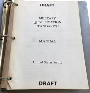 Army Military Qualification Standards 1 Draft Book Skills Law Notebook Military - Picture 1 of 23