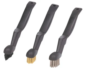 Carrand 92004 Deluxe Detail Brush Set 3 pc. Set/Nylon/Brass/Stainless Steel - Picture 1 of 5
