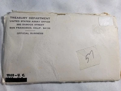 1969 US Mint Set with 40% Silver Kennedy half dollar (OGP) 10 coins - Image 1 of 4