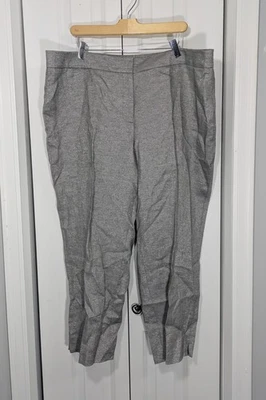 Pantalones de lino Talbots nuevos con etiquetas para mujer talla grande 20 gris corte exclusivo al tobillo  Foto 1 de 4