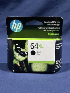Czarny wkład atramentowy HP 64XL O WYSOKIEJ WYDAJNOŚCI N9J92AN 12/2025 zapieczętowane pudełko, - Zdjęcie 1 z 3