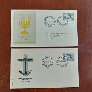 Denmark . 2 covers. 9 November 1967. Danish Seamen's Churches Abroad. - Picture 1 of 2