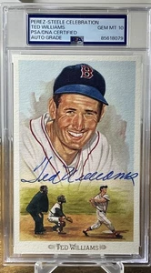 1989 Perez - Steele Celebration Ted Williams Auto PSA GEM 10 - Picture 1 of 7