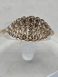 Ring 9 kt Ombre Champagner & Weißer Diamant 1/2 kt Größe O (1,80 g) - Bild 1 von 15