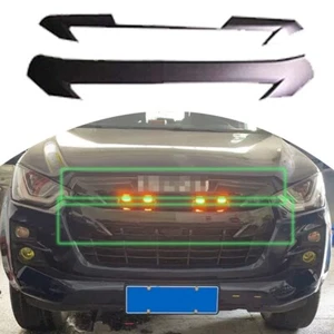 Grille Trim Shield Deflector Guard Fits for Isuzu D-MAX DMAX 2020-2023 2Pcs - Picture 1 of 8