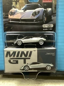 1/64 MINI GT MIJO EXCLUSIVES PAGANI ZONDA F LHD SILVER - Picture 1 of 2