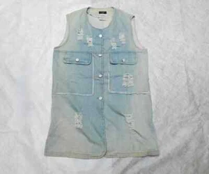 Vest Denim Chanel AW 03 biker / rocker style - Imagen 1 de 10