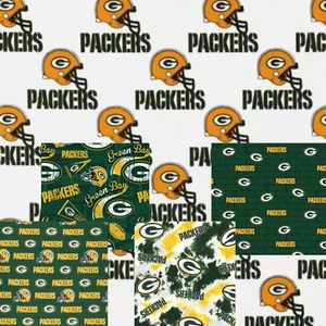 Green Bay Packers Cotton Fabric NFL Football Officially Licensed 100% Cotton - Picture 1 of 6