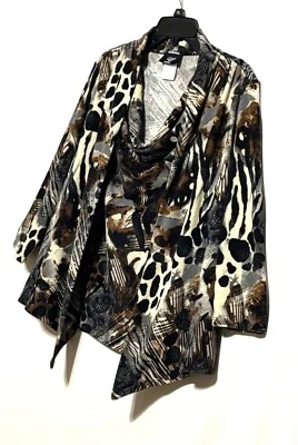 Conjunto de 2 piezas Libra multicolor sin mangas S Top y manga 3/4 M cárdigan suave Foto 1 de 4