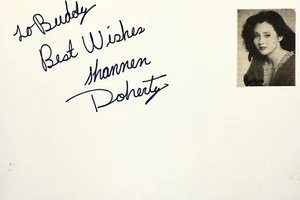 Tarjeta de índice autografiada firmada por Shannen Doherty Little House on the Prairie EDAD 12 - Imagen 1 de 6