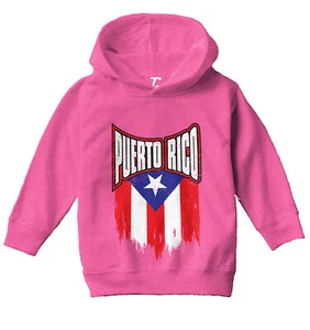 Puerto Rico - Torn Flag Strong Country Pride Proud Toddler/Youth Hoodie - Picture 1 of 12