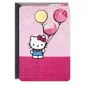 New Hallmark Sanrio Hello Kitty Birthday Card (Hello Kitty Get Carried Away) - Picture 1 of 6