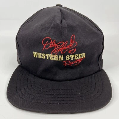 Vintage Dale Earnhardt Hat Cap Mens Snapback NASCAR Western Steer Racing 3 Foto 1 de 4