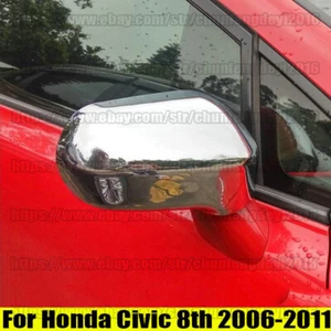 Cubierta de espejo retrovisor cromado brillante para Honda Civic 2006-2011 octavo coche 2 piezas - Imagen 1 de 10