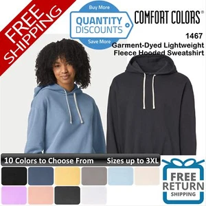 Comfort Colors Garment-dyed Lightweight Fleece Hooded Sweatshirt Up To 3XL 1467 - Picture 1 of 67