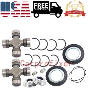 Fits 2003-04 Ford F250 F350 F450 F550 Super Duty Front Axle Seal and U Joint Set - Picture 1 of 12