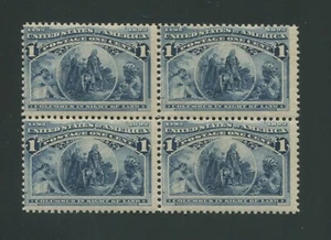 1893 United States Postage Stamp #230 Mint Never Hinged OG Block of 4 - Picture 1 of 2