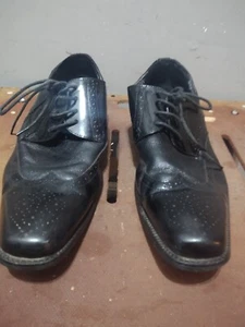 (DAMAGED) Giorgio V Wing Tip Shoes Mens Size 9.5 - Picture 1 of 13