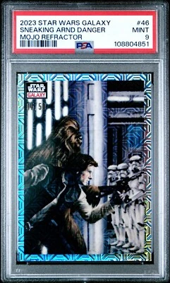 2023 Topps Chrome Star Wars Galaxy Sneaking Around Danger #46 Mojo /50 PSA 9 - Image 1 of 3