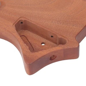 Cuerpo de barril de guitarra sin terminar pulido caoba hágalo usted mismo 6 cuerdas eléctrico sin cabeza CHU - Imagen 1 de 24