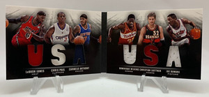 2013 Preferred USA LeBron James Carmelo Anthony Chris Paul Game Used Jersey /199