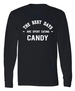 Candy Lover Long Sleeve T-Shirt Sweets Candies Sugar Lollies Foodie Funny Tee - Picture 1 of 2