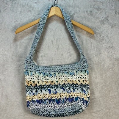 Cappelli Straworld Crochet Hobo Bag Shoulder Bag Blue Multicolor NWT - Image 1 of 4