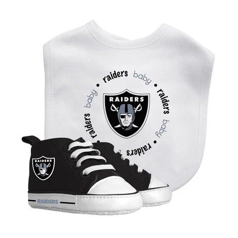 Las Vegas Raiders Toddler/Baby 2-Piece Gift Set (Team Shoes/Bib ) Cover