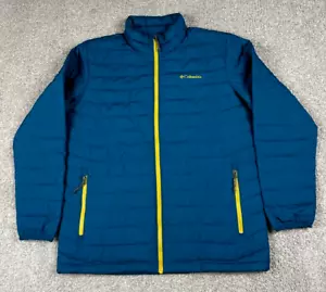 Columbia Oyanta Trail Jacket Mens Large Tall Blue Themal Coil Insulated Puffer - Picture 1 of 11