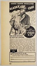 1948 Publicité imprimée blanteaux de chasse isolés marque Alaska Goose Down Portland, Oregon