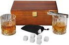 Whiskey Glass Set of 2 - Whiskey Stones Gift Set - Scotch Bourbon Glasses