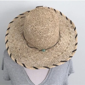 Peter Grimm Resort Hut breite Krempe Mond Blume Strand Stroh Sonnenhut Neu mit Etikett - Bild 1 von 10