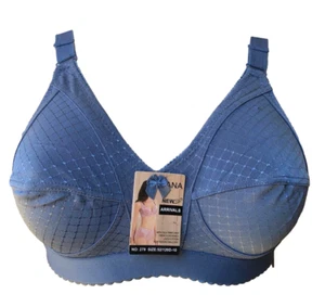 Soutien gorge 90D sans armatures bleu bande élastique lingerie femme - Picture 1 of 2