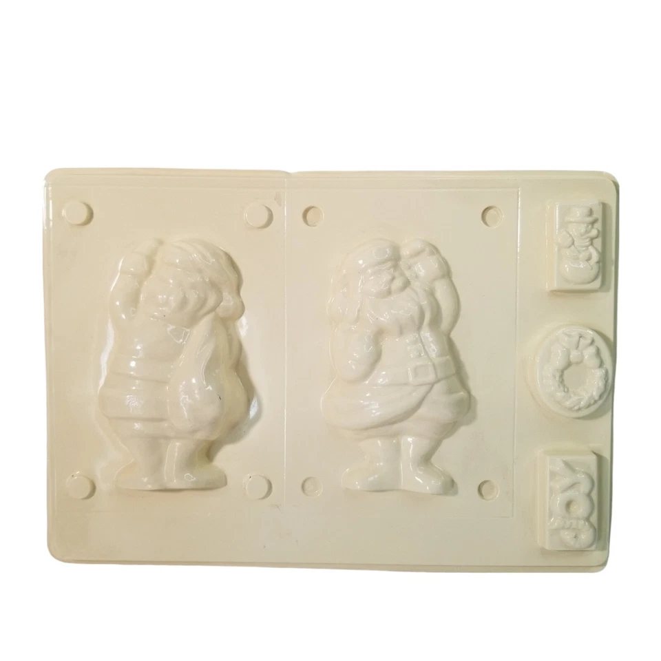 Molde de yeso de plástico de Papá Noel figura completa vacaciones Navidad manualidades guirnalda de alegría Foto 1 de 4