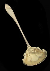 TOWLE CORDOVA STERLING SILVER GOLD WASHED BOWL BEADED 6" SAUCE LADLE - Picture 1 of 5
