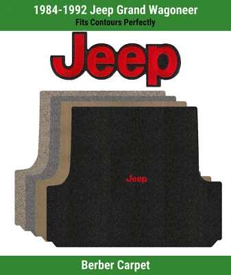 Alfombra de carga Lloyd Berber para Jeep Grand Wagoneer 84-92 con Jeep rojo sobre negro Foto 1 de 4