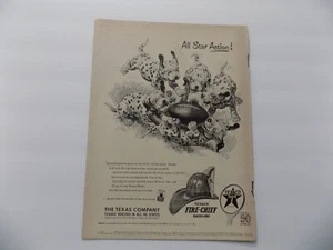 1952 LEBENSDRUCKANZEIGE TEXACO FEUERWEHRCHEF BENZIN WELPEN FUSSBALL - Bild 1 von 1