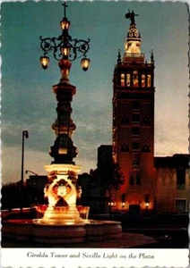 Kansas City, MO Missouri GIRALDA TOWER ~ SEVILLA LICHT/PLAZA Sonnenuntergang 4 x 6 Postkarte - Bild 1 von 2