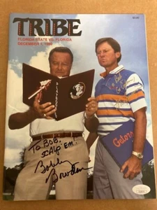 Steve Spurrier & Bobby Bowden rivista tribale firmata 1990 con certificato JSA - Foto 1 di 1