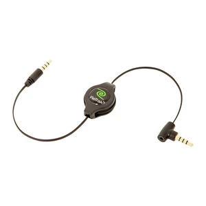Câble auxiliaire rétractable avec microphone pour autoradio - Retrak - Photo 1/4