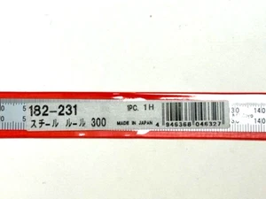 300mm METRIC FULLY FLEXIBLE SCALE RULER 1/2" WIDE SATIN CHROME MITUTOYO 182-231 - Picture 1 of 7