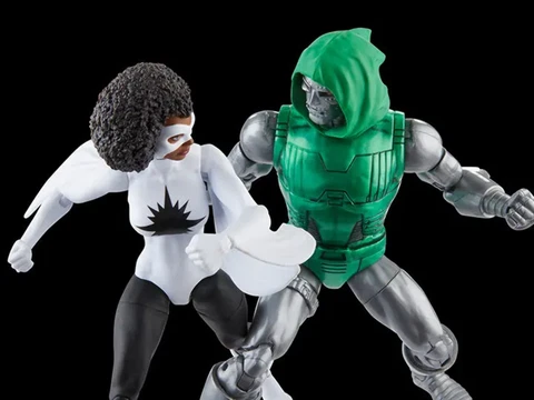The Avengers 60th Anniversary Marvel Legends Captain Marvel vs. Doctor Doom Two Cover