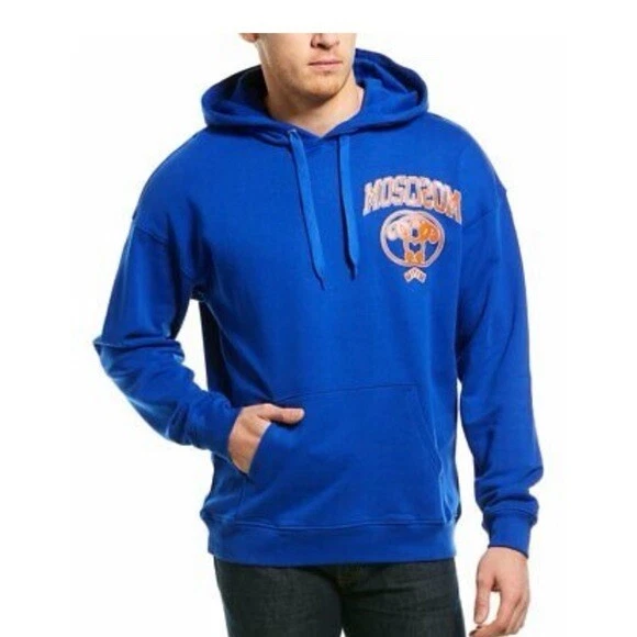 Sudadera con capucha moschino azul grande para hombre Foto 1 de 1