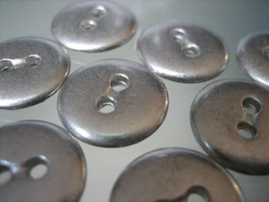 8 botones de metal - 15 mm - plata mate - blusas - tradicionales - botones de muñeca, larp - Imagen 1 de 2